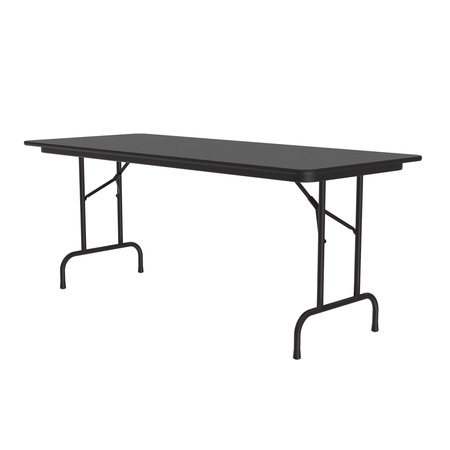 Correll CF Melamine Folding Tables 30x72  Black Granite CF3072M-07
